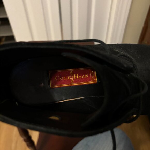 Cole Haan Black Suede waterproof boots - Picture 4 of 5